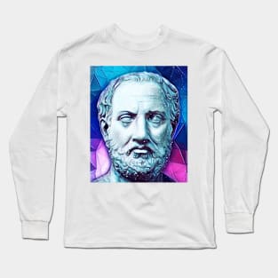 Thucydides Snowy Portrait | Thucydides Artwork 13 Long Sleeve T-Shirt